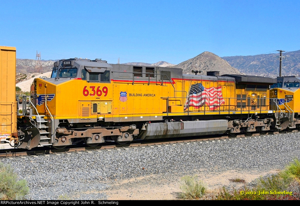 UP 6369 ( AC4400CW ex SP 323 ) at Canyon-Cajon Pass CA. 9/17/2022